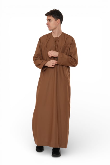 Herren Eid Kamelbraun Marokkanische Jubba Robe Djellaba Ramadan Eid Thobe – HM11 - Image 2
