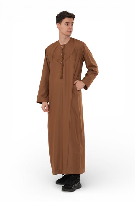 Herren Eid Kamelbraun Marokkanische Jubba Robe Djellaba Ramadan Eid Thobe – HM11 - Image 3