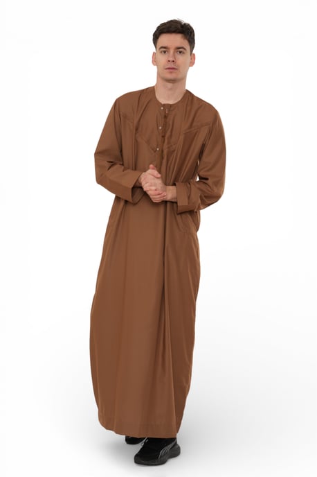 Herren Eid Kamelbraun Marokkanische Jubba Robe Djellaba Ramadan Eid Thobe – HM11 - Image 4