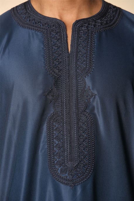 Blaue marokkanische Thobe Djellaba Jubba Robe für Herren Eid - Image 5