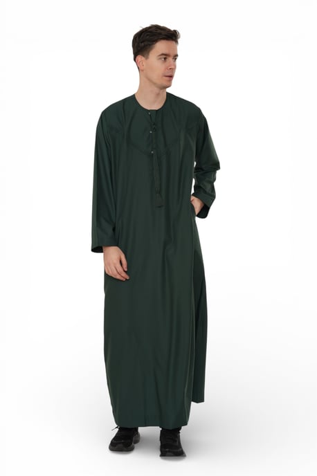 Herren Eid Grüne marokkanische Jubba Robe Djellaba Ramadan Eid Thobe – HM11 - Image 2