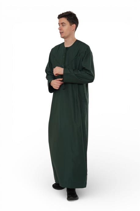 Herren Eid Grüne marokkanische Jubba Robe Djellaba Ramadan Eid Thobe – HM11 - Image 4