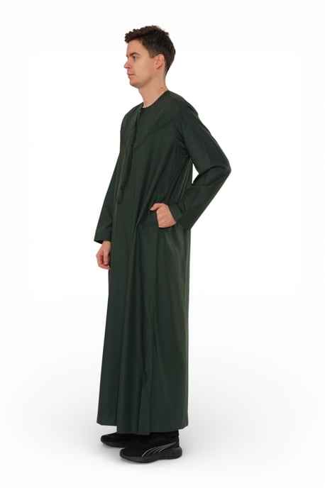 Herren Eid Grüne marokkanische Jubba Robe Djellaba Ramadan Eid Thobe – HM11 - Image 5