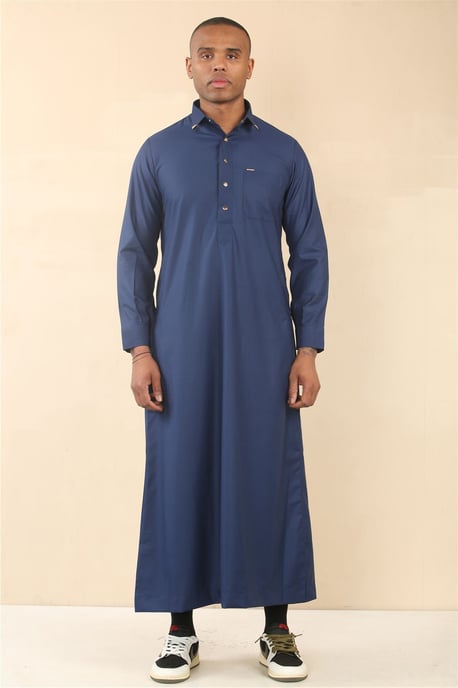 Thobez Herren-Thobe (Jubba), arabische/islamische Robe - Marineblau - Image 1