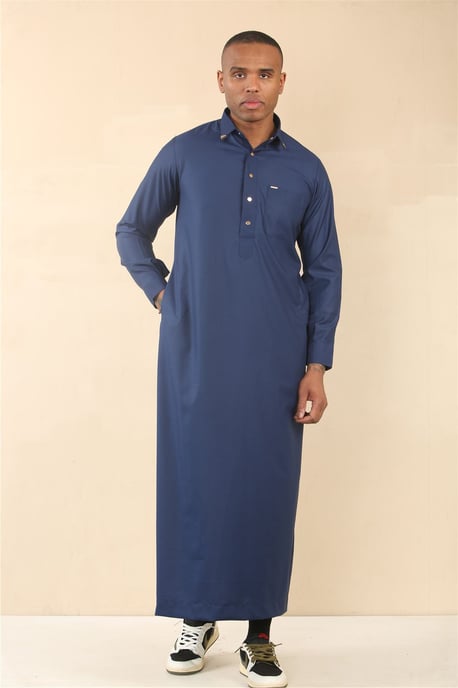 Thobez Herren-Thobe (Jubba), arabische/islamische Robe - Marineblau - Image 2