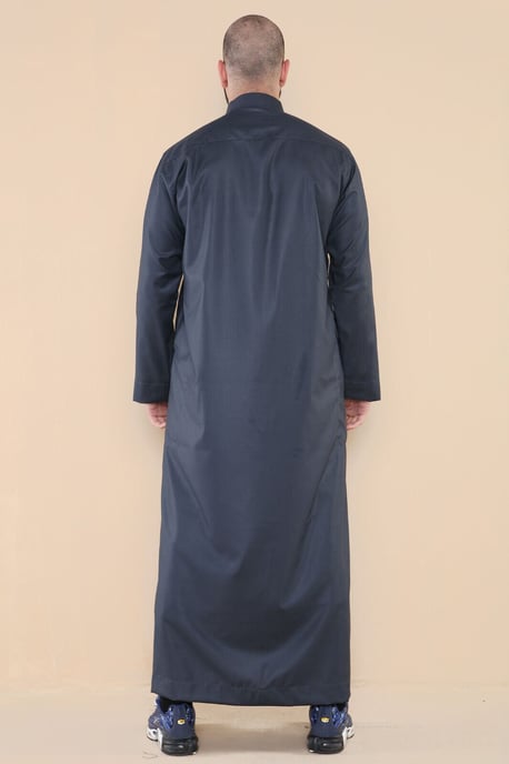 Herren Grau Thobe Jubba Saudi Ramadan Eid Islamischer Kaftan Kaudara Arabisch Jubbah - Image 3