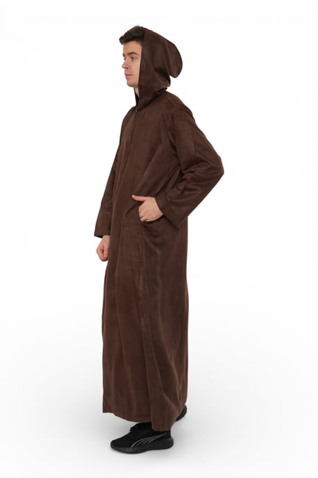 Braune Kapuzen-Eid-Marokkanische Jubba-Robe für Herren Ramadan Eid Thobe LFS - HM12 - Image 5
