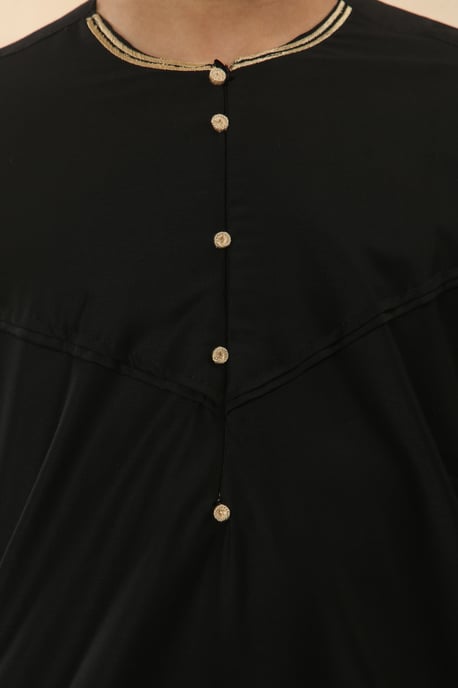 Schwarzes omanisches Eid-Thobe-Jubba-Gewand für Kinder aus den Emiraten - Image 5