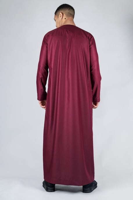 Rote Thobe Emirati islamische Jubba-Robe für Herren, Eid-Quaste, normale Passform - Image 3