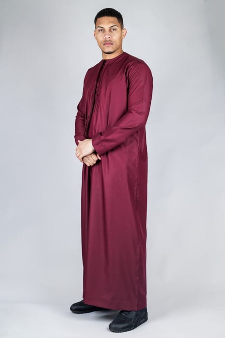 Rote Thobe Emirati islamische Jubba-Robe für Herren, Eid-Quaste, normale Passform - Image 4