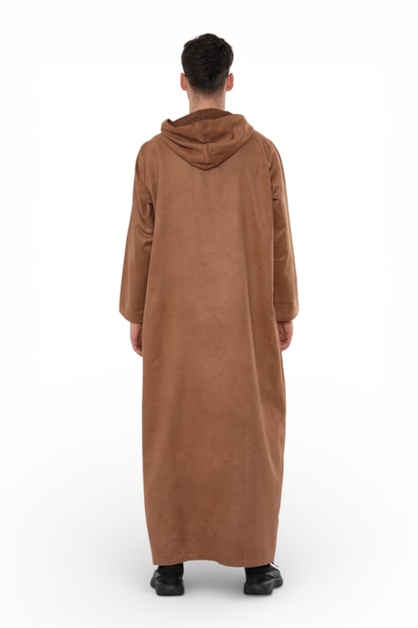 Herren Kapuzen Eid Kamelbraun Marokkanische Jubba Robe Ramadan Eid Thobe – HM12 - Image 5