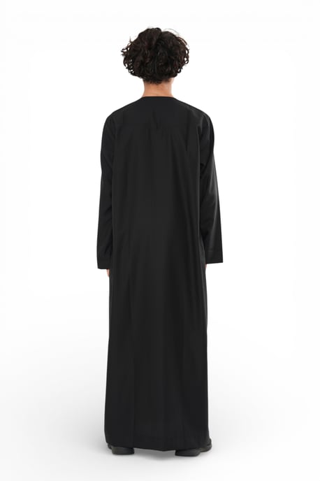 Kinder Jungen Eid Schwarz Marokkanische Jubba Robe Djellaba Ramadan Eid Thobe – K-HM11 - Image 4