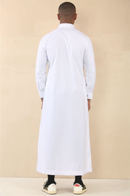 Weiße Thobe-arabische Saudi-Emirati-islamische Kleidung für Herren, Jubba-Robe - Image 4