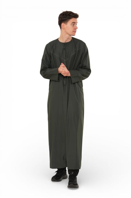 Herren Ramadan Eid Grüne marokkanische Jubba Robe Djellaba Thobe – TT-008 - Image 2