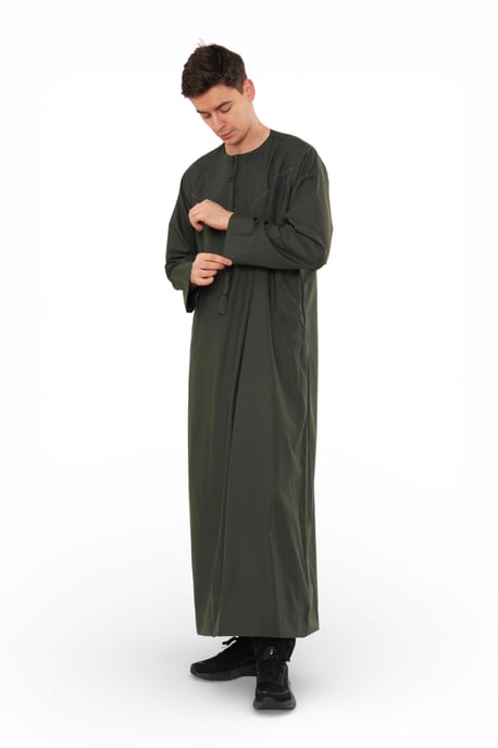 Herren Ramadan Eid Grüne marokkanische Jubba Robe Djellaba Thobe – TT-008 - Image 3