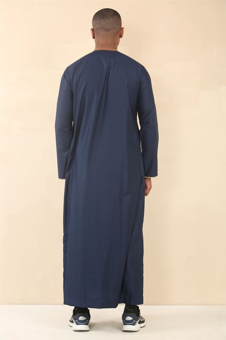 Herren Oman Eid Blue Thobe Saudi Emirati Jubba Robe - Image 4