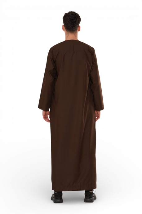 Herren Eid Brown Marokkanische Thobe Robe Djellaba Ramadan Eid Jubba- HM10 - Image 5