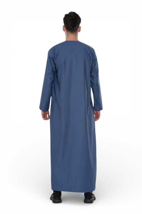 Herren Blau Eid Marokkanischer Thobe Robe Djellaba Ramadan Eid Jubba LFS- HM10 - Image 5