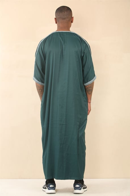 Grüne marokkanische Thobe Jubba Robe für Herren Eid Djellaba Gandoura - Image 5