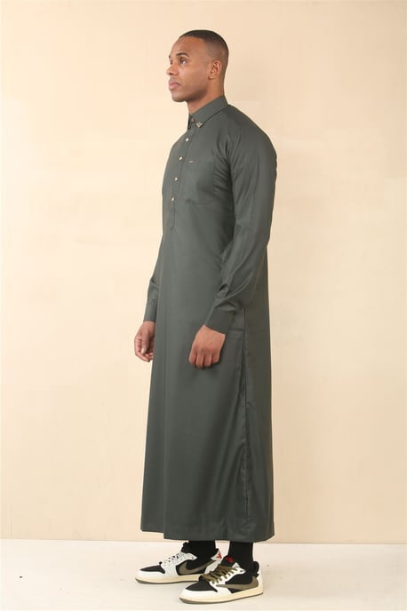Grüner Thobe für Herren, arabische saudi-arabische emiratische islamische Kleidung, Jubba-Robe - Image 2