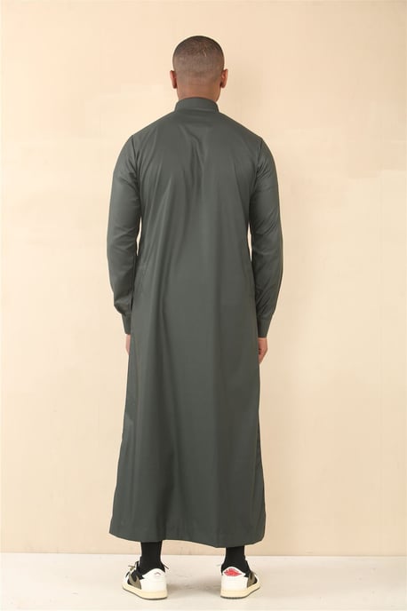 Grüner Thobe für Herren, arabische saudi-arabische emiratische islamische Kleidung, Jubba-Robe - Image 3