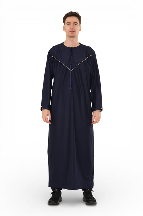 Herren Ramadan Marineblau marokkanische Jubba Robe Djellaba Eid Thobe – TT-007 - Image 1