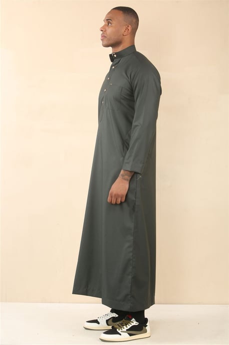 Grüner Thobe für Herren, arabische saudi-arabische emiratische islamische Kleidung, Jubba-Robe - Image 3