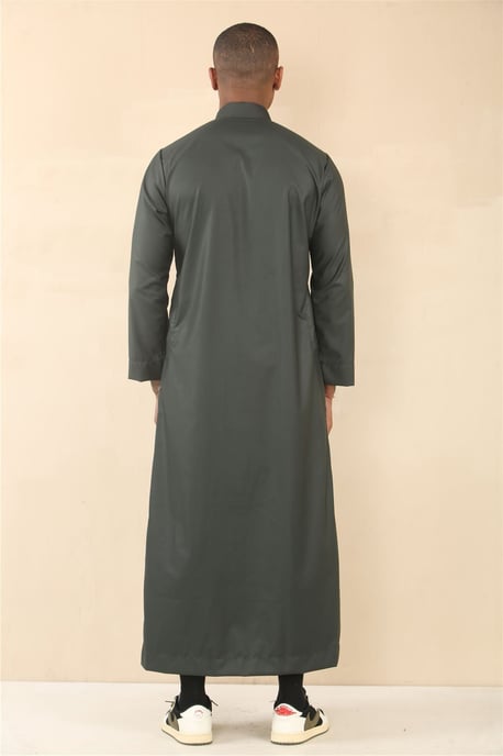 Grüner Thobe für Herren, arabische saudi-arabische emiratische islamische Kleidung, Jubba-Robe - Image 4