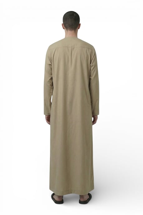 Herren Eid Beige Marokkanische Jubba Robe Djellaba Ramadan Eid Thobe – HM11 - Image 3