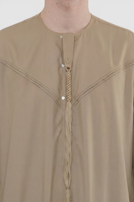 Herren Eid Beige Marokkanische Jubba Robe Djellaba Ramadan Eid Thobe – HM11 - Image 4