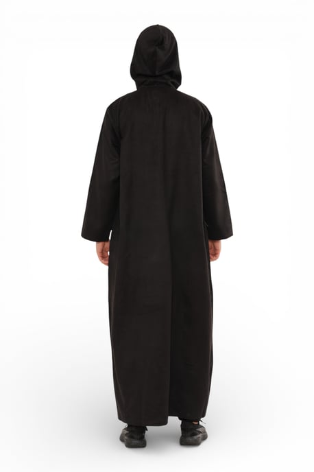 Herren Kapuzen-Eid-schwarze marokkanische Jubba-Robe Ramadan Eid Thobe – HM12 - Image 5