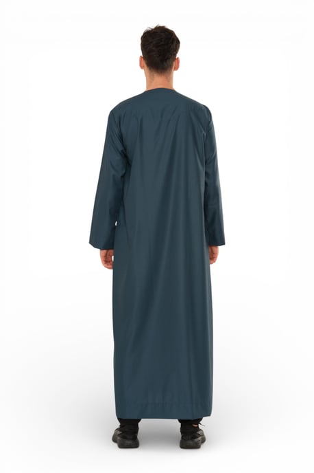 Herren blau Ramadan Eid marokkanische Jubba Robe Kaftan Djellaba Thobe LFS -TT-008 - Image 5