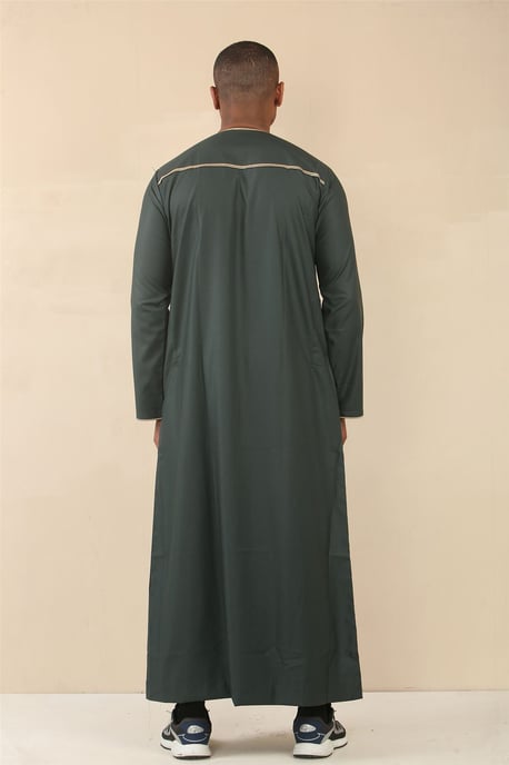 Herren Oman Eid Green Thobe Saudi Emirati Jubba Robe - Image 5