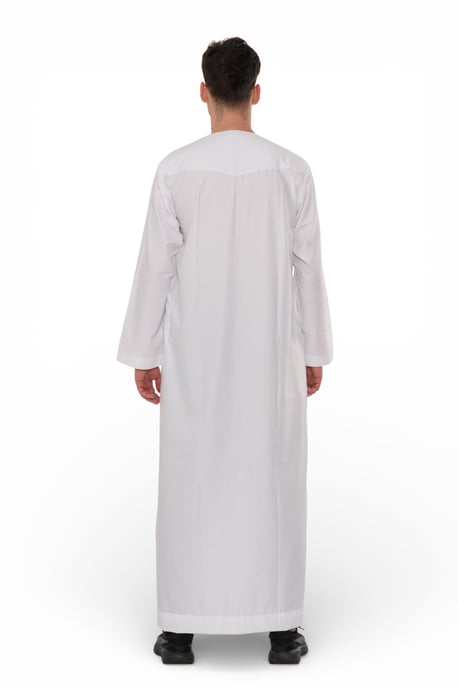 Herren Eid Weiße marokkanische Jubba Robe Djellaba Ramadan Eid Thobe – HM11 - Image 4