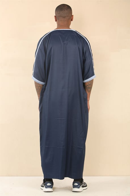 Blaue marokkanische Thobe Jubba Robe für Herren Eid Djellaba Gandoura - Image 3
