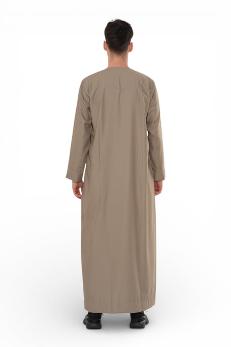 Herren Eid Beige marokkanische Thobe Robe Djellaba Ramadan Eid Jubba- HM10 - Image 5