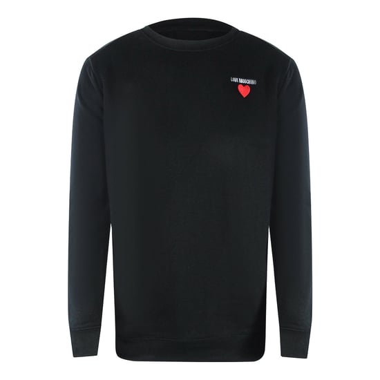 Schwarzer Pullover Mit Moschino-herzlogo - Image 1