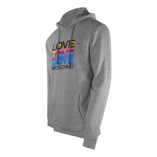 Moschino Hoodie Mit Mehreren Logos, Grau, Mit Liebesmotiv - Image 3