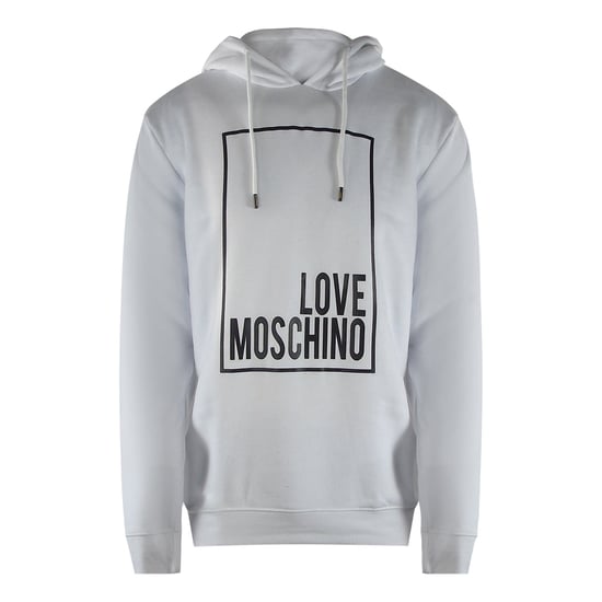 Moschino Box Logo Weißer Hoodie - Image 1