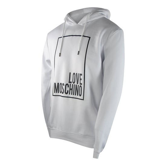 Moschino Box Logo Weißer Hoodie - Image 3