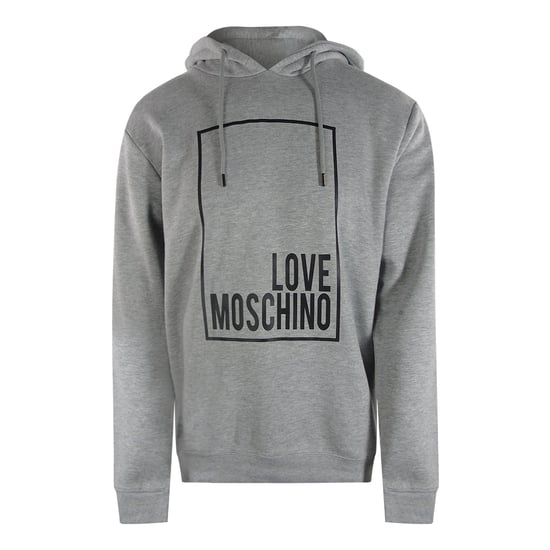 Moschino Box Logo Grauer Hoodie - Image 1