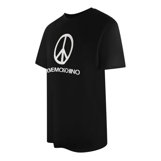 Schwarzes T-shirt Mit Moschino-friedenslogo - Image 2