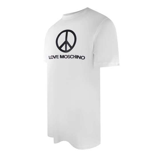Moschino Peace Logo Weißes T-shirt - Image 3