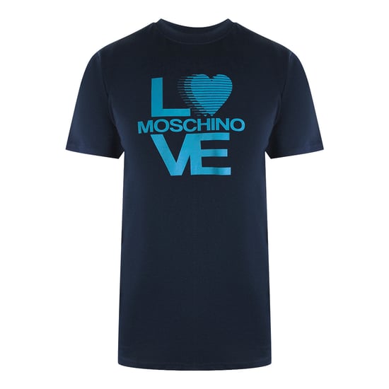 Love Moschino Logo Marineblaues T-shirt - Image 1
