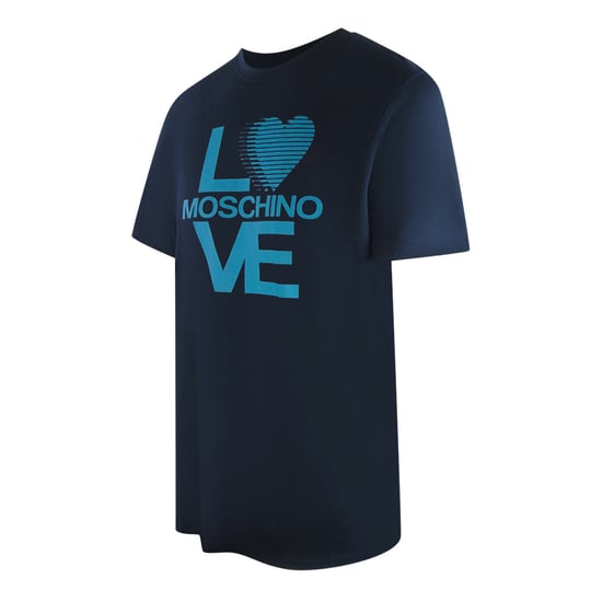 Love Moschino Logo Marineblaues T-shirt - Image 3