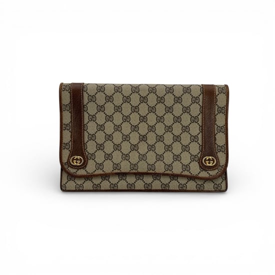 Gucci Vintage Stoff-Clutch - Image 1