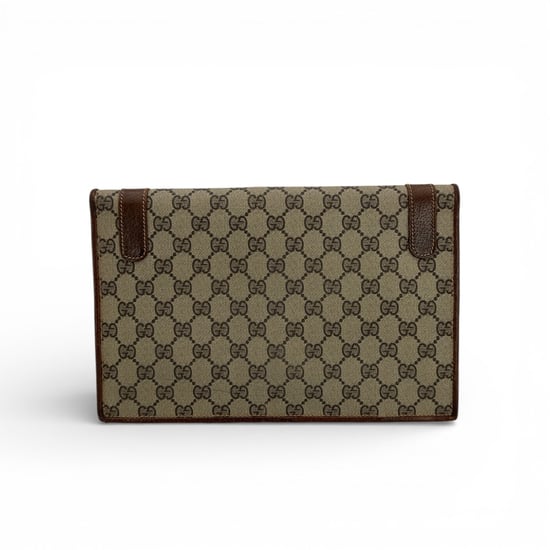 Gucci Vintage Stoff-Clutch - Image 3