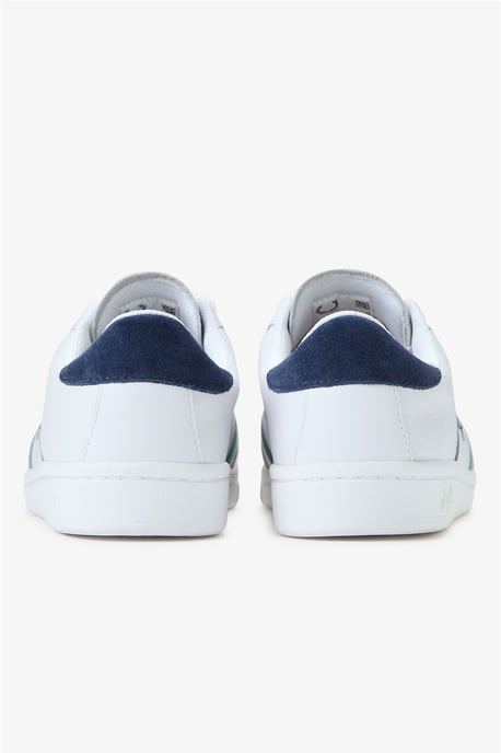 Fred Perry B725 Leder Wildleder Herren Weiß/Navy/Mint Sneaker - Image 5