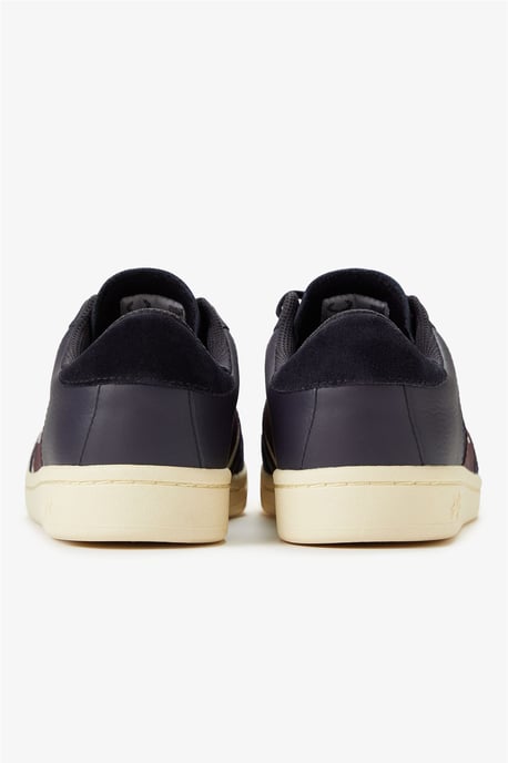Fred Perry B725 Leder Wildleder Herren Sneakers Marineblau/Ecru/Oxblood - Image 5