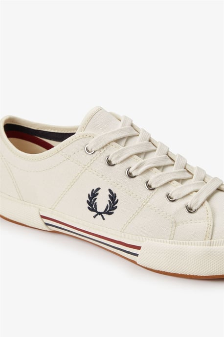 Fred Perry B708 Vintage Tennis Canvas Herren Sneakers Weiß - Image 2